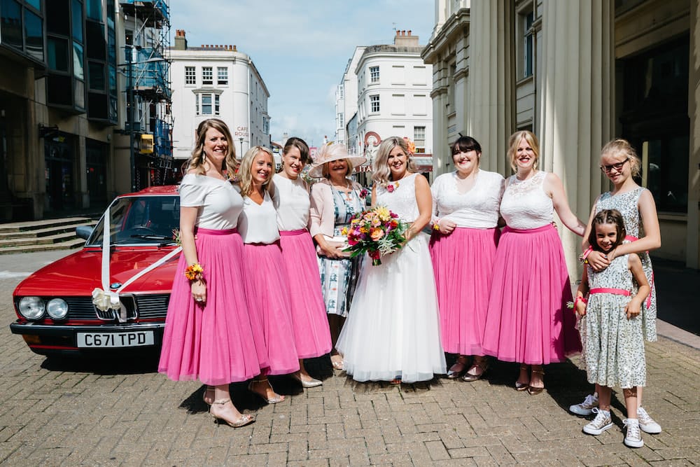 Brighton colourful wedding