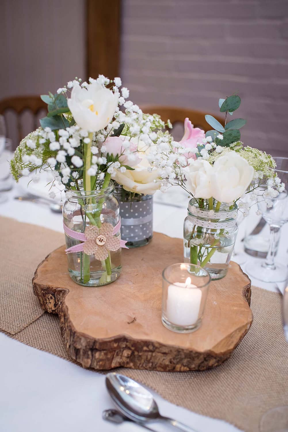 pangdean barn wedding table arrangements