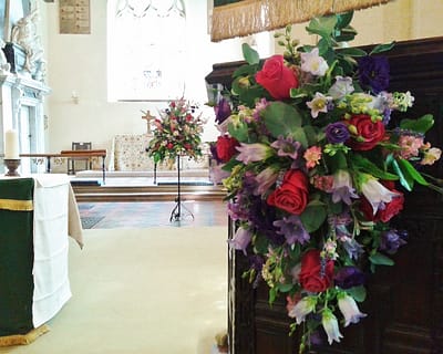 Church alter flowers