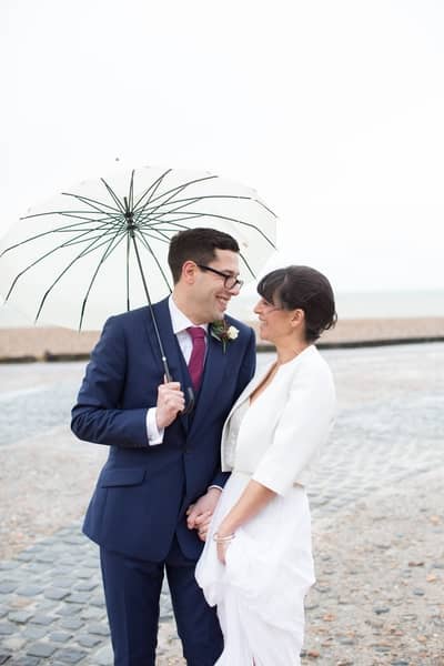 Bride and groom, Brighton seafront wedding, Brighton weddings