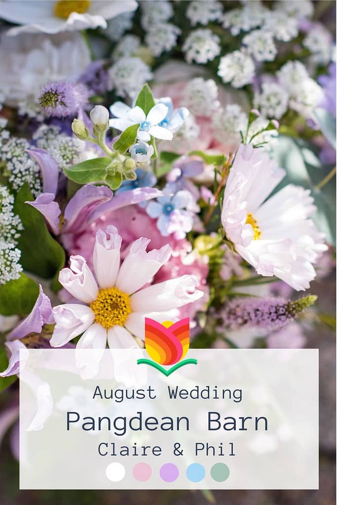 Pangdean Barn pastel wedding flowers