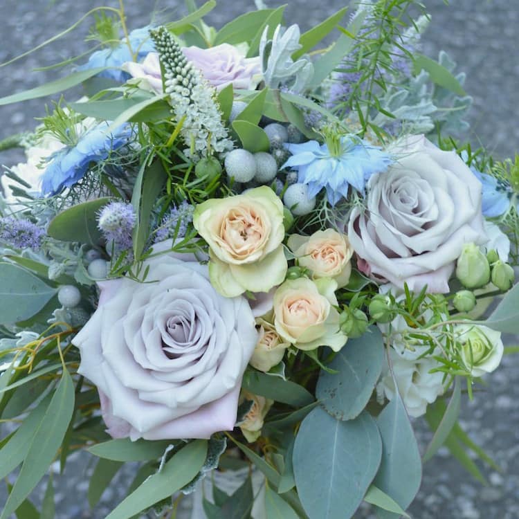 pastel bridal bouquet, august wedding flowers