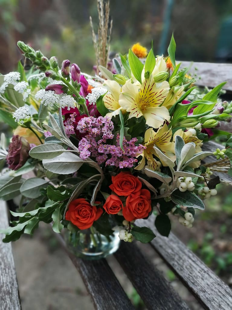 locally grown sussex flowers for gay wedding at pangdean barn 