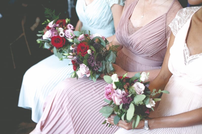 Burgundy & Pink Vintage Wedding Bouquet