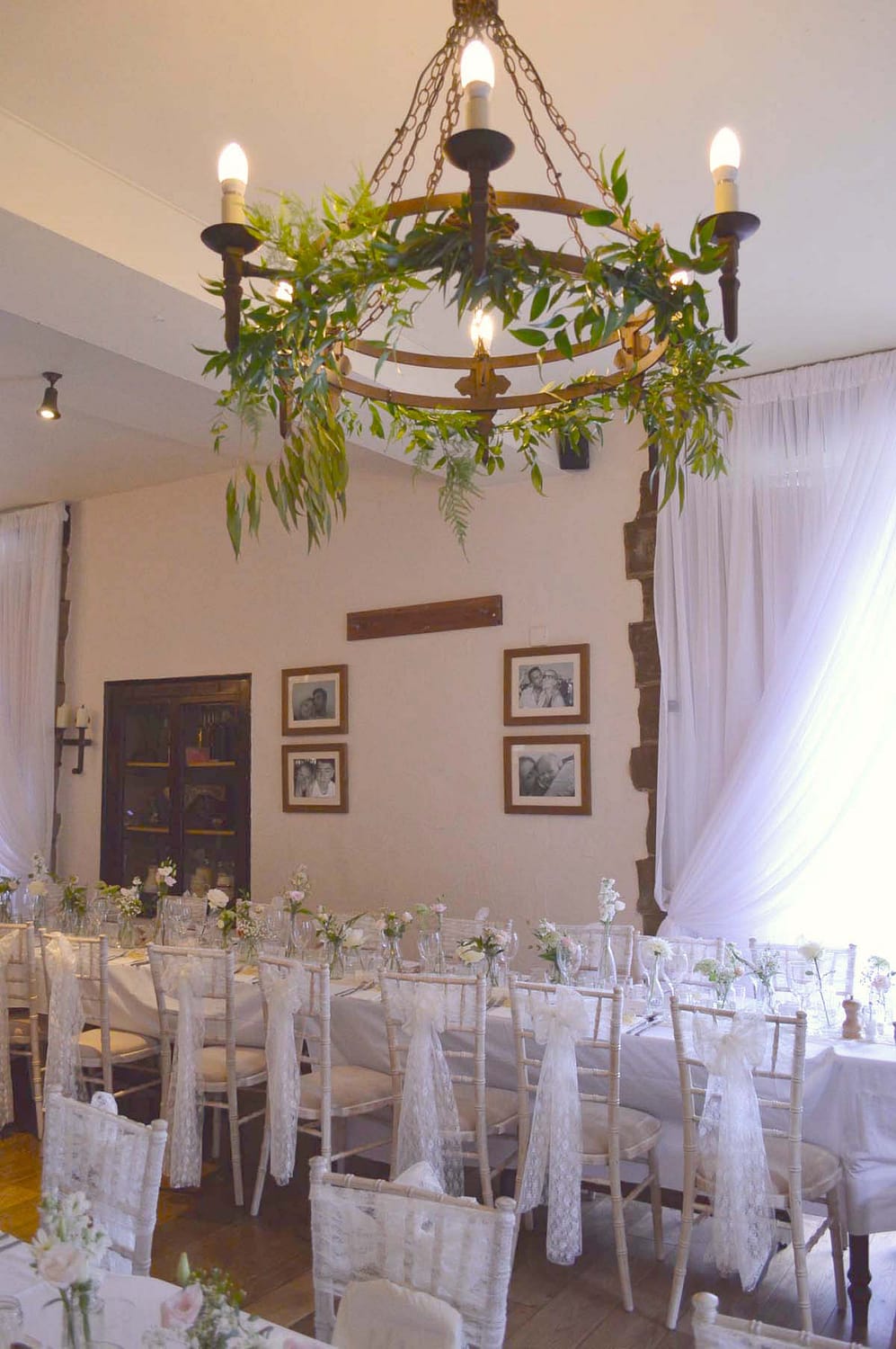 wedding foliage chandelier
