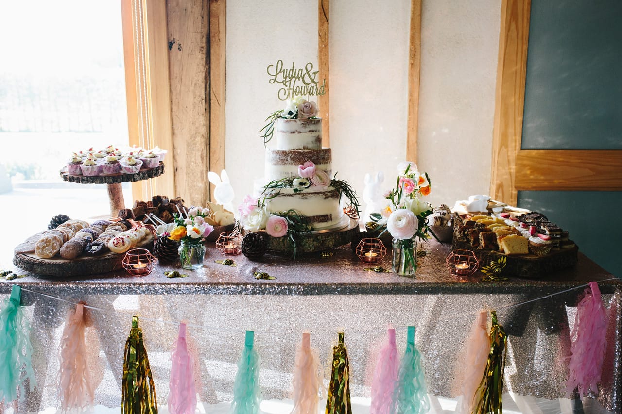 cake table decoration at southend barns 