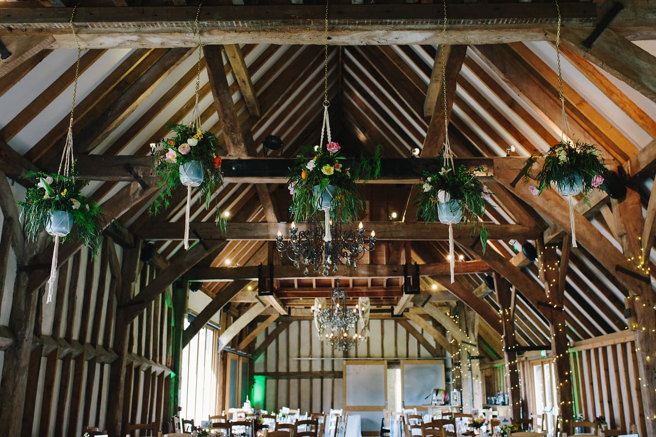 hanging flower arrangements at southend barns chichester